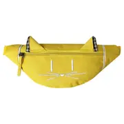 2 Pcs Children Solid Color Cartoon Cute Print Shoulder Bags For Kids Boys Girls Casual Waist Fanny Belt Packs Canvas Zipper Chest Bags