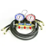 Yellow Jacket 42044 2-Valve Heat Pump Manifold, 3-1/8" Gauges