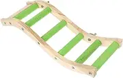 Generic Wooden Parrot Climbing Wave Ladder for Bird Cage Stimulates Exercise Balance Bird Stand Rack for Parrots Budgies Macaws Enhances Health Coordination