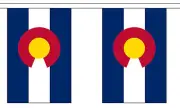 COLORADO U.S. STATE BUNTING 9 metres 30 flags Polyester flag