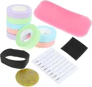 Ipetboom 11pcs Eyelash Extension Kit with Silicone Lash Pad Jade Tool and Adhesive Tapes Skin Friendly Makeup Tape for Eyelash Extensions for Makeup Artists and Personal Use