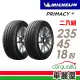 【Michelin 米其林】PRIMACY 4 PRI4 高性能輪胎_二入組_235/45/18(車麗屋)