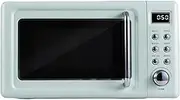 Nostalgia Classic Retro 700-Watt Countertop Microwave Oven with LED Display, 6 Cook Settings, Countertop Microwave, Compact, Rotary Control,Green Little Surprise