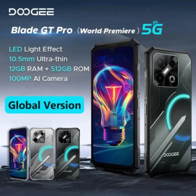 DOOGEE Blade GT Pro 5G Rugged Smartphone LED Light Effect 120Hz 100MP 512GB NFC