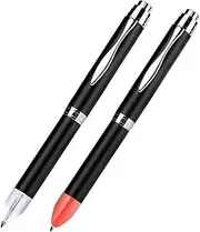 LED Pen, Yacig Light Pens, Two Brightness Settings, 1x AAA Battery Powered, Matte Black Barrel, Light Up Pens for Writing in Low Light Situations (White Light and Red Light)