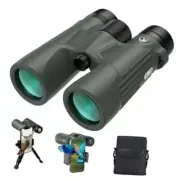 Gosky 10X42 HD Binoculars for Adults with Phone Adapter, High Power DARK GREEN