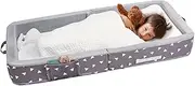 Mooedcoe Portable Foldable Toddler Travel Bed with Sides, Folding Toddler Bed for Travel Kid Foam Sleeping Cot for Children 18M – 5yr Old(Rectangular, Triangle)