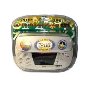 Vintage Coby CT-P650 Phone with Caller ID and AM/FM Alarm Clock Radio (White)