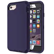 For Apple iPhone 6/6S Case Drop Resistant Defender Tradies Heavy Duty Rugged Shockproof Tough Cover (Navy Blue /Blue)