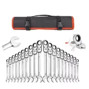 Ratcheting Wrench Set 20-Piece,SAE and Metric Ratcheting Combination Wrench Set