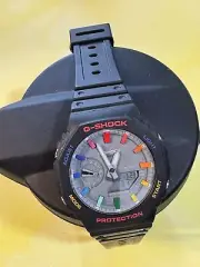 Two casio g shock watches for men + strap and bezel