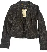 MM Couture Miss Me size XS Black sequins blazer Party Cocktail Lined Jacket NWT