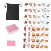 2 Players Mahjong Block Set, Mahjong Tile Game with 50 Premium Pink