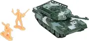 Simulation Tank Model, Realistic Tank Toy Gift Pull Back with Human Model for Children for Outdoor(U.S. M1A2 simulation main battle tank)