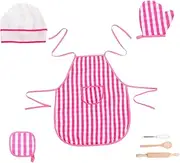 Cabilock 1 Set Set Chef Set Baking Party Favors for Cooking Kit for Baking Utensil Aprons for Cooking Childrens Aprons Apron Kitchen Tools Cloth Pink