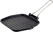 ILSA Monodietella Square Enamelled Cast Iron Grill Pan, 20 cm x 20 cm Size