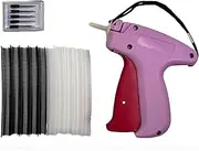 Quick Clothing Fixer, Quick Stitch Sewing Gun, Quilt Tacking Gun, Micro Stitch Tool for Clothes, Quick Stitch, Micro Tagging Stitch Tool for Clothing, Micro Stitch Gun (Pink)