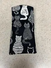 Sunglass / Eyeglass Soft Fabric Case - Black & White Kitty Cats - So Cute! - New