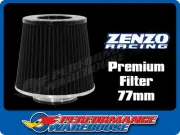 Zenzo Racing 3 Inch 77mm Performance Pod Air Filter Black Top Black Filter