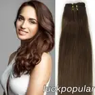 Sew in Weft Hair Extensions Real Human Hair Double Weft Weaves Remy EuropeanHair