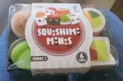 NEW 6 pack SUSHI mini squishy fidget sensory toys