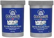 NeschToy Goddard's Silver Polish, 18 oz - Tarnish Remover with Sponge Applicator, Pack of 2