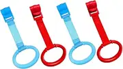 QUMIIRITY Baby Standing Pull Tab 4 Pack Crib Pull up Rings Toddler Bed Learning Aid Safe Material Easy to Use