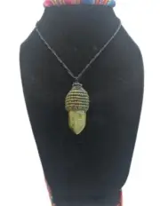 Handmade Unisex Macrame Necklace with Natural Jade Stone