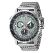 NEW CHASE DURER CDW-0071 FLIGHT COMMANDER SWISS CHRONO SAPPHIRE GREEN SS WATCH