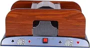 FUNNETOYU Battery- Electric Poker Machine 2 Deck Capacity Easy Push Button for Poker Hold'em and