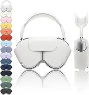 [wigmoa] SY-K Smart Case for AirPods Max, Sleep Mode Compatible, Anti-Scratch and Anti-Dust Portable Travel Case for Apple AirPod Max Headphones (White)