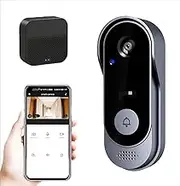 Doorbell Camera, 2.4G Video Doorbell Camera with Night Vision, 2 Way Talk, USB C Rechargeable Smart Doorbell Chime for Apartment Home