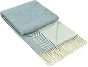 Codu Kensington Cashmere and Superfine Merino Wool Throw Rug, Sky Blue
