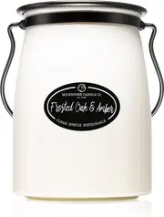 Milkhouse Candle Co. Creamery Frosted Oak & Amber Scented Candle Butter Jar 624g