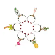 Avanti Tropical Christmas Wine Charms (Set of 6)