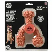 Tasty Bone Nylon Trio Bone Bacon Dental Care Dog Chew Large