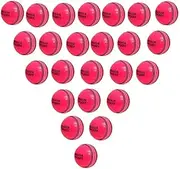 CW Indoor Pink Ball Leather Ball Genuine Cricket Ball 2 Piece Cricket Ball Indoor Match Cricket Balls Premium Quality Youth Genuine Leather Balls Hand Stitched