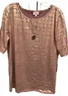 NWT LuLaRoe 3XL Pink Mauve & Gold Elegant Collection Gigi Fitted Top