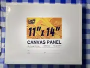 Blank Cotton Canvas Panels 11"x14" 10 PK Mounted Art Boards Paint Supplies Craft