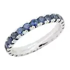 Ring Engagement Eternity 4GQZAF 2,8 MM N°25 Sapphires CT 2,14 Oro18 KT 1,66 Gr