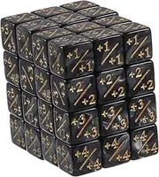 ULDIGI 48pcs Dice Counters Token Dice Set Aesthetic Acrylic Dice for Card Games Sturdy and Stackable for Tabletop Gaming