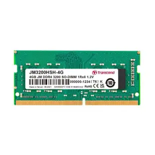 【Transcend 創見】JetRam DDR4 3200 4GB 筆記型記憶體(JM3200HSH-4G)