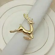 DoBthing Napkin Rings Set of 6 Silver Set of 6 Napkin Rings Christmas, Holidays, Thanksgiving (Crutch)