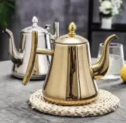 Stainless Steel Teapot Golden Silver Tea Pot With Infuser Coffee Pot Induction C