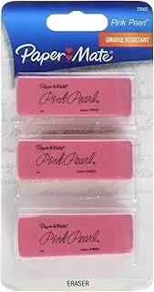 Papermate Eraser Pink 3pk Size 3pk Papermate Eraser Pink 3pk