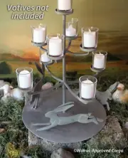 POTTERY BARN SPRING HARE VOTIVE HOLDER -NIB- LEAP RIGHT INTO FROLICKING DÉCOR!