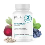 Methyl Multi Without Iron Methylated Multivitamin for Men & Women 60-Day Supp...