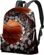 Travel Backpack,Small Backpack,Carry on Backpack,Basketball Wall Art Abstract,Backpack, D8dz8nymxcce, 17.3x13.7x5.5 in