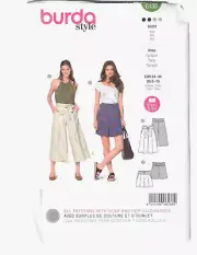 Burda Style 6138 Sewing Pattern Misses Pants Shorts Sizes 8-10-12-14-16-18