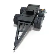 1/14 2 Axles Metal Trailer with Fifth-wheel Traction for LESU RC Truck Vehicle